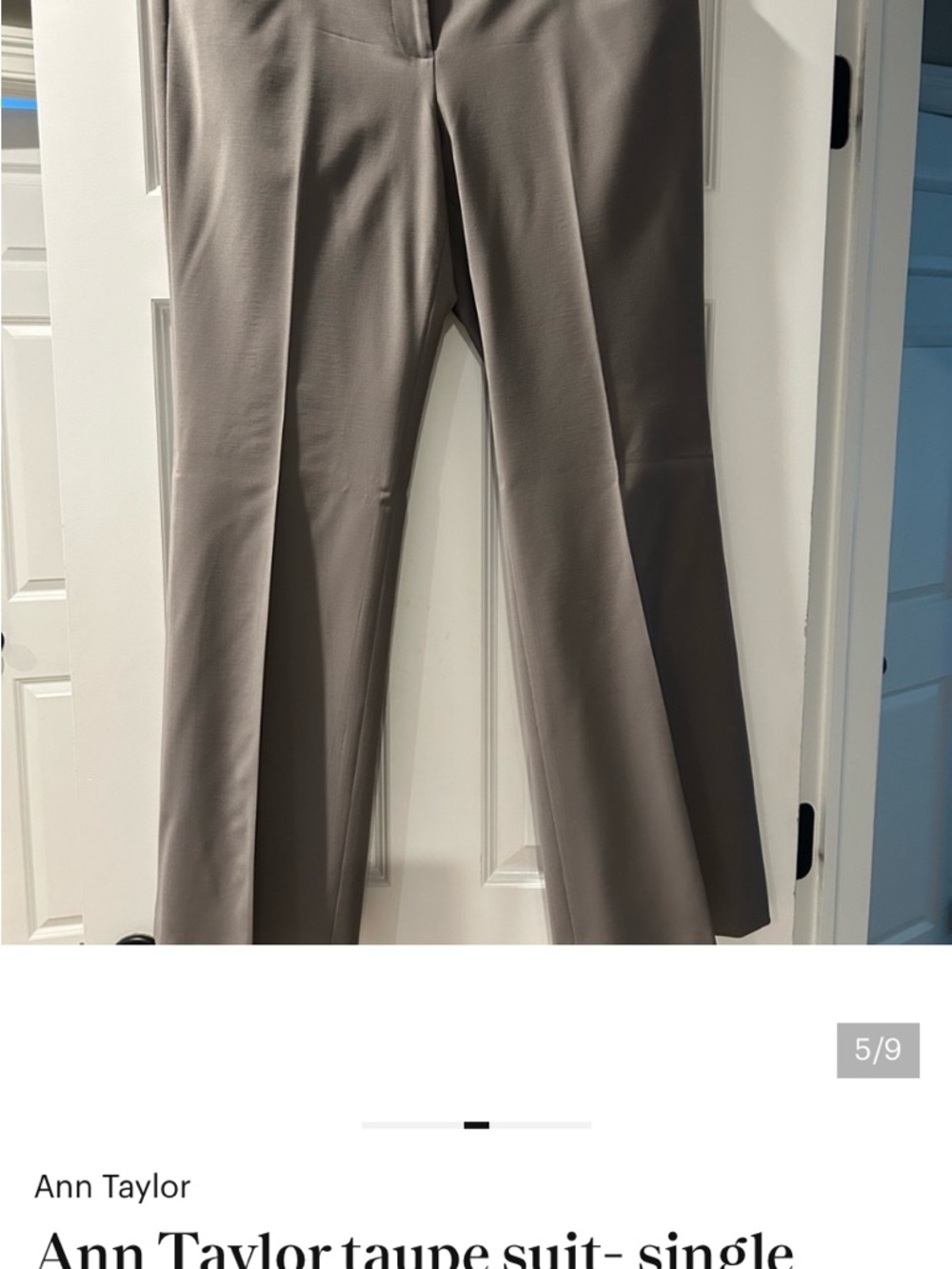 Ann Taylor Taupe Single-Button Suit Jacket and pants size 14 Taupe/gray - Picture 3 of 10